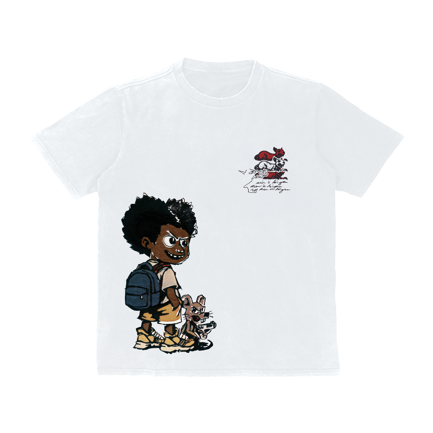 RAT Cartoon White Tee