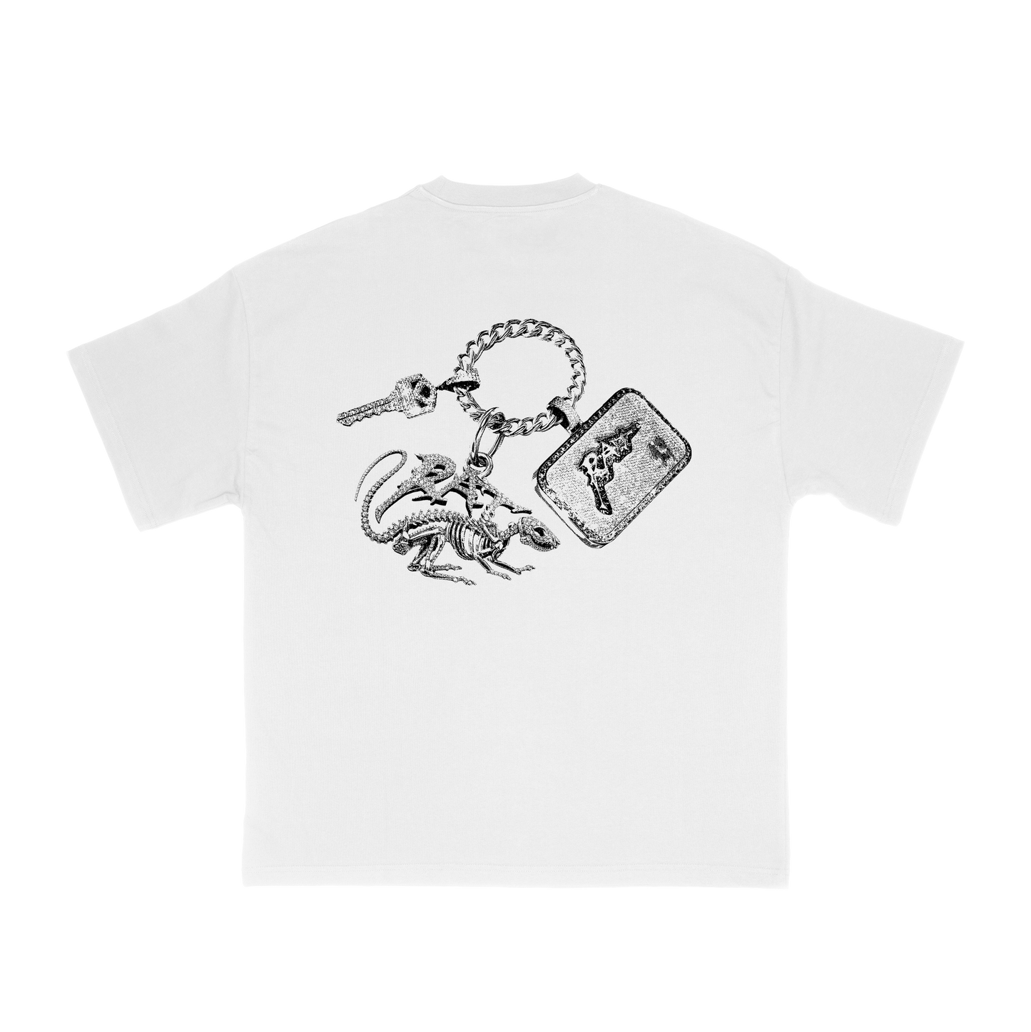 RAT Keyring Tee - White
