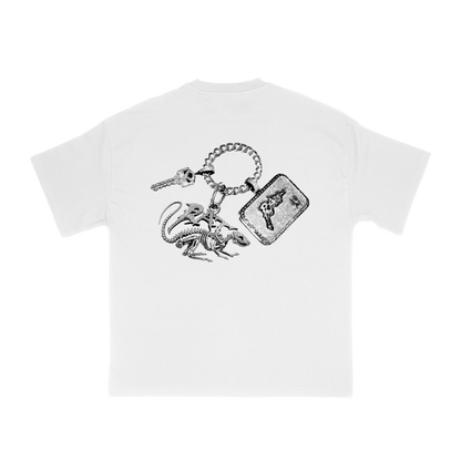 RAT Keyring Tee - White