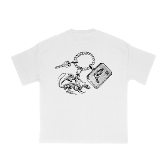 RAT Keyring Tee - White