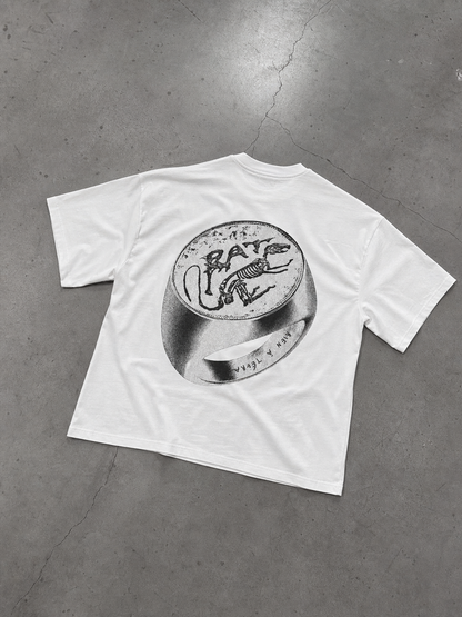 Tshirt Top Boy Ring - Blanc