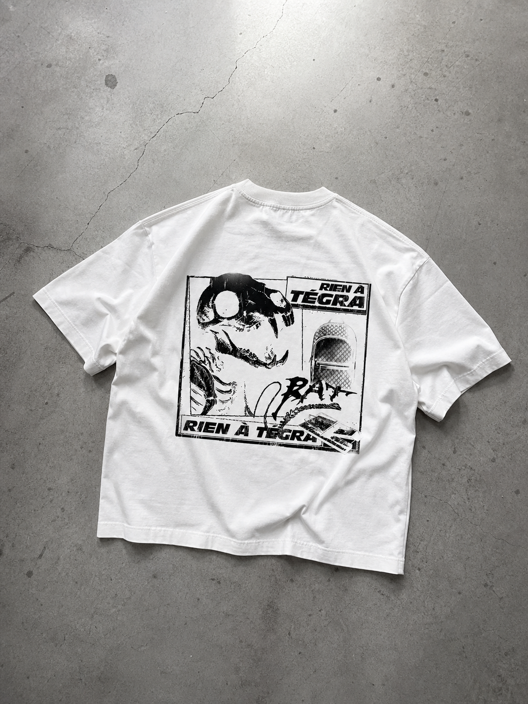 Tshirt Rien à Tégra - Blanc